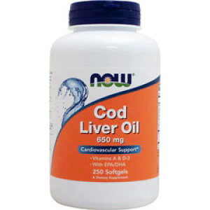 NOW Foods�i�i�E�t�[�Y�j�^���̖� 650mg 250�� DHA EPA �r�^�~��A �r�^�~��D3