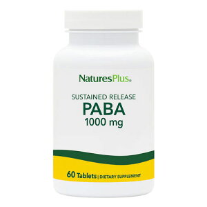 Nature's Plus�i�l�C�`���[�Y�v���X�jPABA 1000mg �i�p���A�~�m�������_ �^�C�������[�X�^�j 60�� �r�^�~�� �r�^�~��B�Q