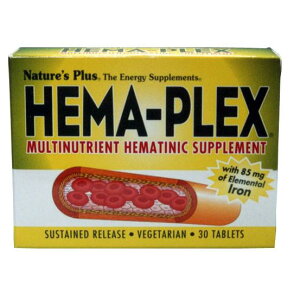 Nature's Plus �i�l�C�`���[�Y �v���X�j �w�} �v���b�N�X�i�}���`�r�^�~�����~�l�����j30�� �T�v�������g �}���`�r�^�~�� �^�u���b�g Hema-Plex