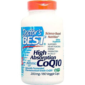 Doctor's Best（ドクターズ ベスト） お得サイズ 高吸収コエンザイムQ10（CoQ10） 200mg 180粒 ダイエット・健康 サプリメント 美容サプリ コエンザイムQ10配合 タブレット・カプセルタイプ