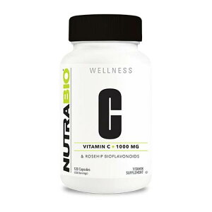 Nutrabio(ニュートラバイオ) ビタミンC 1000mg (ローズヒップ配合)120粒 ビタミン 鉄 コラーゲン