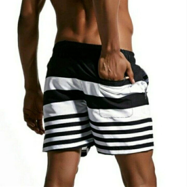 楽天市場 今回から使える300円オフクーポン 水着 メンズ サーフパンツ ショート ハーフパンツ トレンド ボーダー メッシュインナー 海パン ビーチショーツ ショートパンツ サーフィン スイムウェア サーフショーツ 海水パンツ M L Xl 送料無料 アウトレット 水着