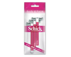 シック・ジャパン アロエ配合スムーザー付 固定式2枚刃T型カミソリ Tディスポ ボディ用 3本入