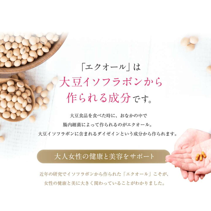 楽天市場】エクオールN （ラクトビオン酸配合） 90粒 （約1ヶ月分 