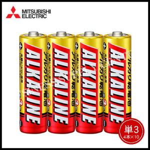 【ネコポス可能】三菱電機 ALKALINE アルカリ単3形4本パック<10パック入> LR6R/4SX10(217685)【よくばり通信2018夏号】