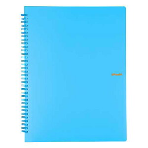 プラス イトオシ 推し活 どんどん増えるトレカをたくさん収納してもコンパクトな厚みの9ポケットのツインリング型ファイル スカイブルー 91837 (取り寄せ)