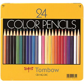 色鉛筆　24色セット　缶入　CB-NQ24C　トンボ鉛筆