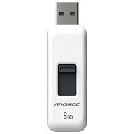 ARCHISS スライド式USBメモリ 8GB AS-008GU2-PSW