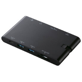 ドッキングステーション USB PD対応 Type-C USBポート HDMI D-sub LANポート SD+microSD