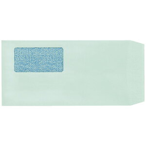 窓付封筒長3グリーン100枚テープ付 P029J-G