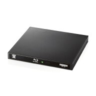 ブルーレイドライブ 外付け ポータブル 書き込みソフト付 スリム コンパクト UHDBD対応 ブラック