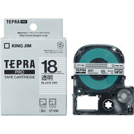キングジム　テプラPROテープ ST18K 透明に黒文字 18mm