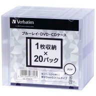 Verbatim BD・DVD・CDケース 5mm厚 20枚×10 CPSSC20