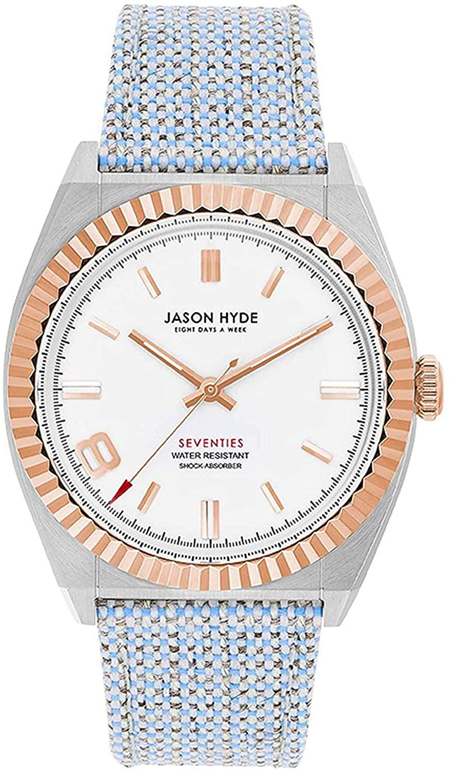 JASON 5☆好評 HYDE ジェイソン ハイド 腕時計 メンズ エイト Eight オーガニックウール シルバー×ホワイト 定価 JH20015