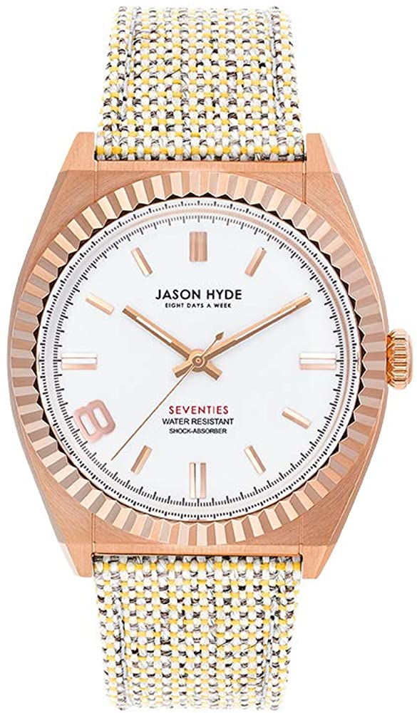 JASON HYDE ジェイソン ハイド 腕時計 メンズ 格安販売の オーガニックウール エイト Eight 完成品 JH20013 ゴールド×ホワイト