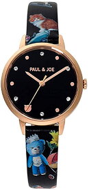 ポール＆ジョー 腕時計 テディベア 熊 クマ プリントストラップ ブラック 150本限定モデル 替えバンド付き Print Strap Series Nounours PJ7727-B38PT