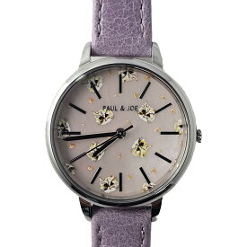 ポール＆ジョー レディース 腕時計 マザーオブパール シェル文字盤 シルバー パープル MOTHER OF PEARL DIAL SERIES BLUE EYE CAT Gipsy 猫 PJ7027-S44B