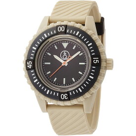 キューアンドキュー スマイルソーラー Q&Q SmileSolar 腕時計 20BAR シリーズ ブラック × ベージュ RP06-003 メンズ