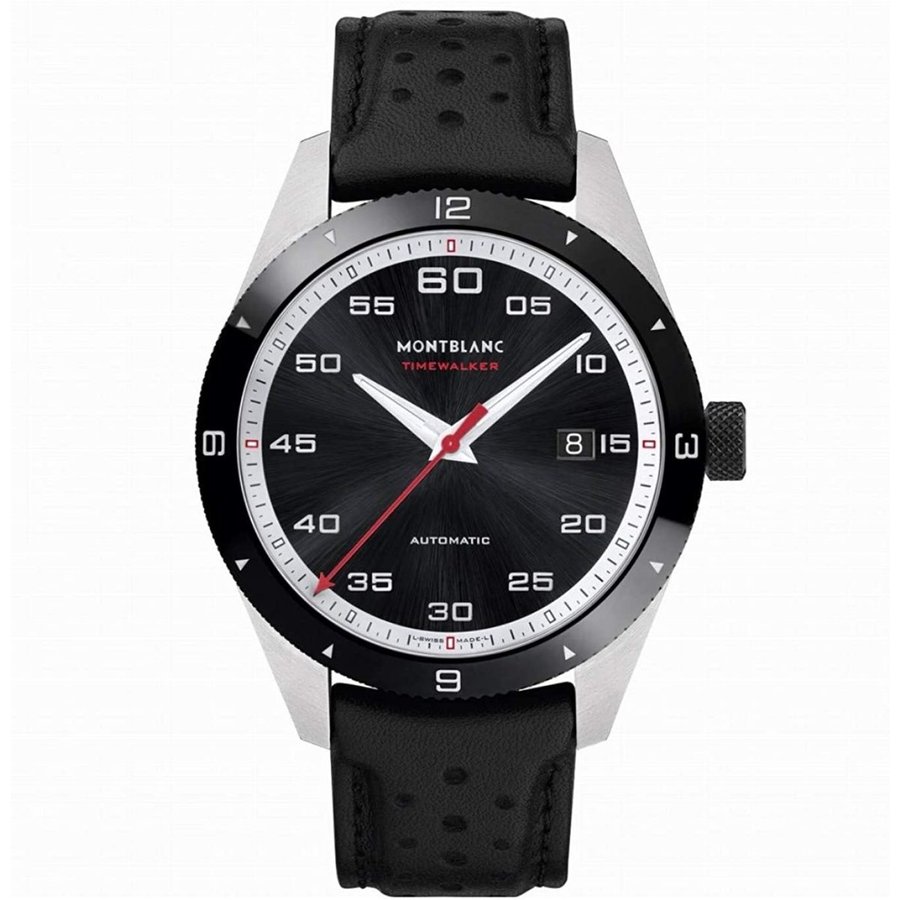 モンブラン MONTBLANC 腕時計 TIMEWALKER タイムウォーカー ブラック /ブラック パンチングレザー 116061 | サプリストア　 楽天市場店