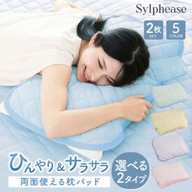 枕パッド 冷感 2枚セット リバーシブル 43×63cm タオル地 綿 オールシーズン 枕パット まくらパット まくらパッド ピローパッド ピロパッド 枕カバー クール ひんやり おしゃれ かわいい 接触冷感 無地 パイル ゴム