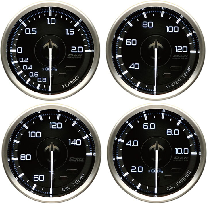 日本精機 Defi 60f 水温計 アドバンスコントロールユニット Advance 0kpa 油温計 ターボ計 ブースト計 油圧計 デフィ A1 排気温度計