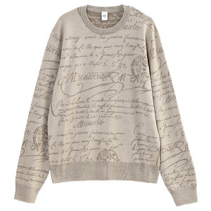 �x�����b�e�B BERLUTI �X�N���b�g�p�^�[�� �N���[�l�b�N �Z�[�^�[ R29KRL247-001-D55_WOOLLY_BEIGE�y�V��z