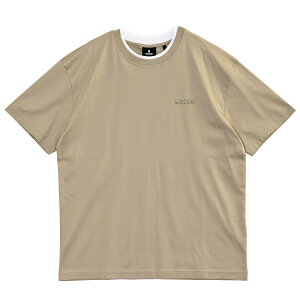 �}�b�J�[�W�� MACKAGE �_�u���N���[�l�b�N�J���[T�V���c TEE-MNV-TAUPE_WHITE�y�V��z