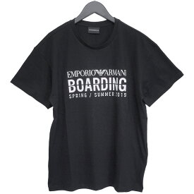 エンポリオアルマーニ EMPORIO ARMANI Tシャツ BOARDINGロゴ カプセルコレクション ブラック 3G1TD8-1JPJZ-0999