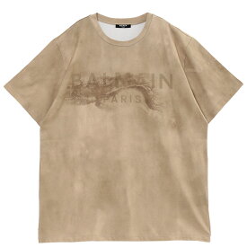 バルマン BALMAIN aris デザートロゴ エココットン Tシャツ AH1EG010GC61-WDV【新作】
