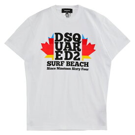 ディースクエアード DSQUARED2 Tシャツ D2 Surf Beach T-shirt S74GD1135-S23009-100【新作】