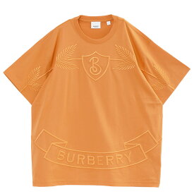 バーバリー BURBERRY エンブロイダリー オークリーフクレスト コットンTシャツ 8063203-B4067_DUSTY_ORANGE【新作】