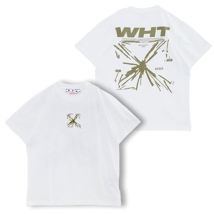 楽天市場】オフホワイト Off-White Tシャツ splash arr over slim s/s 