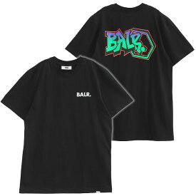 ボーラー BALR. TシャツOlaf Straight Graffiti T-Shirt B1112.1170-JET BLACK【新作】