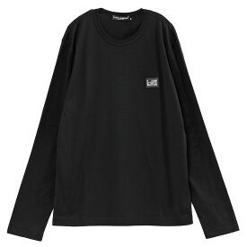 ドルチェ&ガッバーナ DOLCE&GABBANA Tシャツ ロングスリーブ ジャージー ロゴプレート G8PV0T-G7F2I-N0000【新作】