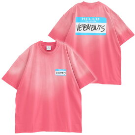 ヴェトモン VETEMENTS Tシャツ My Name Is Vetements Faded T-shirt UE63TR640P-1200-FADED_PINK【新作】