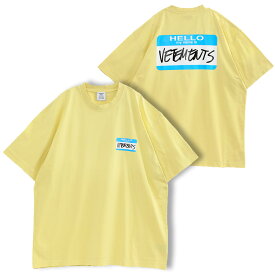 ヴェトモン VETEMENTS Tシャツ My Name Is Vetements Faded T-shirt UE63TR640Y-1200-FADED_YELLOW【新作】