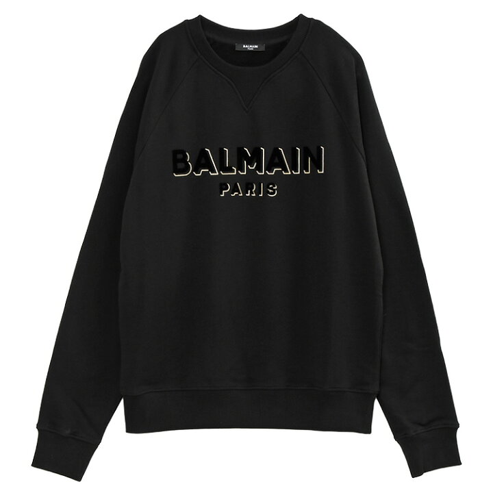 楽天市場】バルマン BALMAIN メタリックフロック スウェットシャツ 