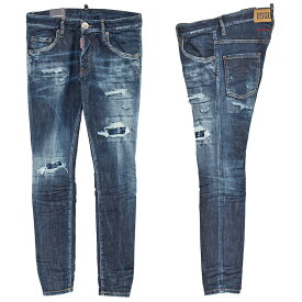ディースクエアード DSQUARED2 ジーンズ Dark Ripped Wash Super Twinky Jeans S71LB1258-S30789-470【新作】