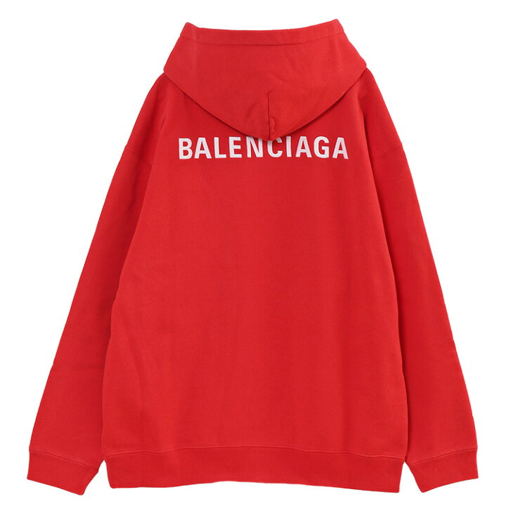 楽天市場】バレンシアガ BALENCIAGA パーカー刺繍ロゴ レッド 600583 