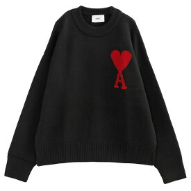 アミ AMI Paris AMI DE COEUR セーター BFUKS006.018-009_BLACK/RED【新作】