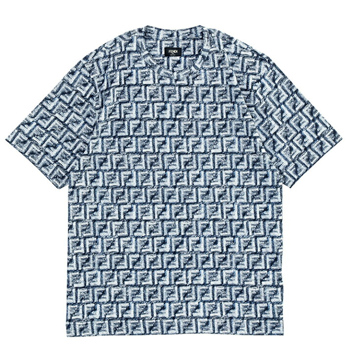 楽天市場】フェンディ FENDI ブルー FFコットン Tシャツ FY0936-AR79 