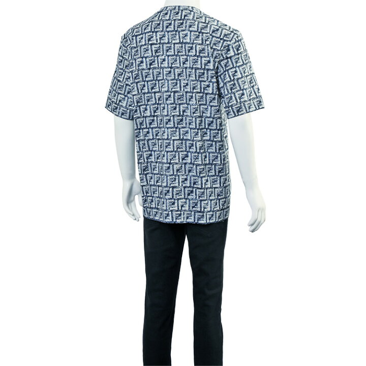 楽天市場】フェンディ FENDI ブルー FFコットン Tシャツ FY0936-AR79 