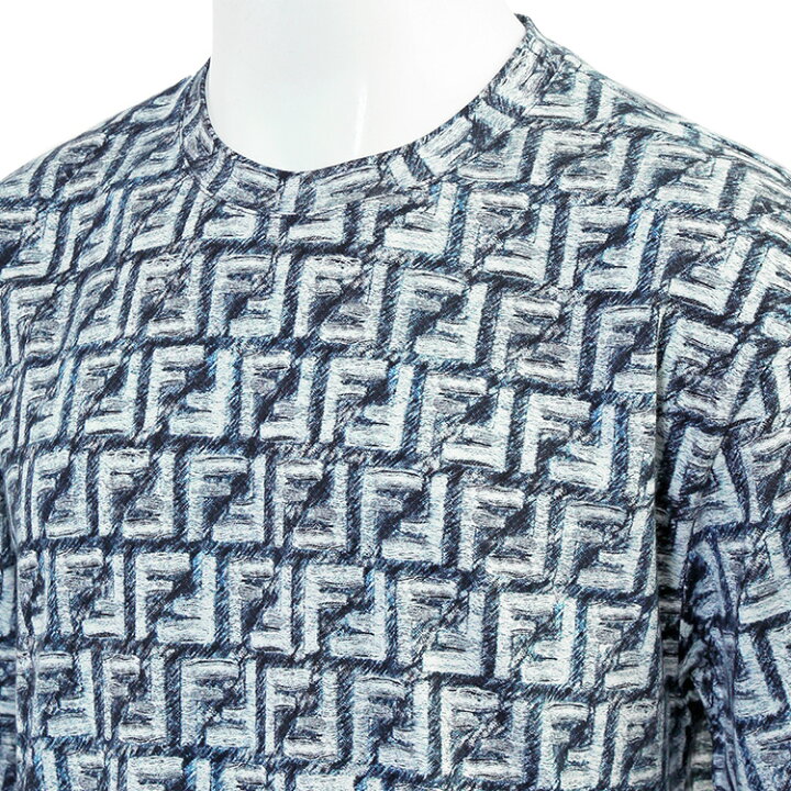 楽天市場】フェンディ FENDI ブルー FFコットン Tシャツ FY0936-AR79 