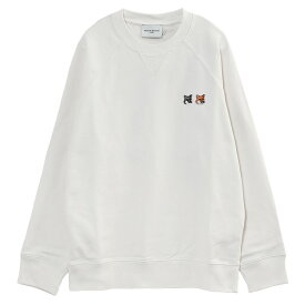 メゾンキツネ MAISON KITSUNE ダブルフォックスヘッド パッチ クラシック スウェットシャツ FM00358KM0002-P700_ECRU【新作】