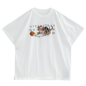 エムエムシックス MM6 Maison Margiela キャット＆ラバー プリントTシャツ SH0GC0015-S23588-100【新作】