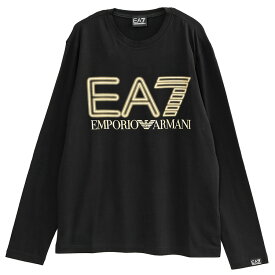 エンポリオアルマーニ EMPORIO ARMANI ロンT Logo Series 長袖Tシャツ 3DPT38-PJMUZ-0208：ブラック【新作】