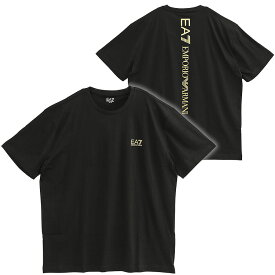 エンポリオアルマーニ EMPORIO ARMANI Tシャツ 縦ロゴ 8NPT18-PJ02Z-0208：ブラック【新作】
