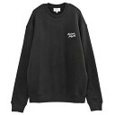 メゾンキツネ MAISON KITSUNE メゾン キツネ ハンドライティングコンフォート スウェットシャツ 裏起毛 MM00315KM0307-O197_BLACK/WHITE【新作】