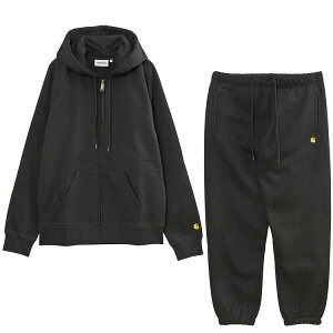 J[n[g _u[ACs[ Carhartt WIP ZbgAbv CHASE JACKET/CHASE SWEAT PANT I033664/I033667-89XX_BLACK_00FXX_BLACK_GOLDyVz