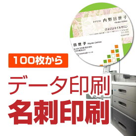 名刺 データ印刷 お客様が作ったデータを印刷します 100枚 名刺 印刷 名刺印刷 データ印刷 データ出力 オンデマンド印刷 ネット印刷 両面 カラー/モノクロ クレジットカードサイズ クレカサイズ ネットプリント